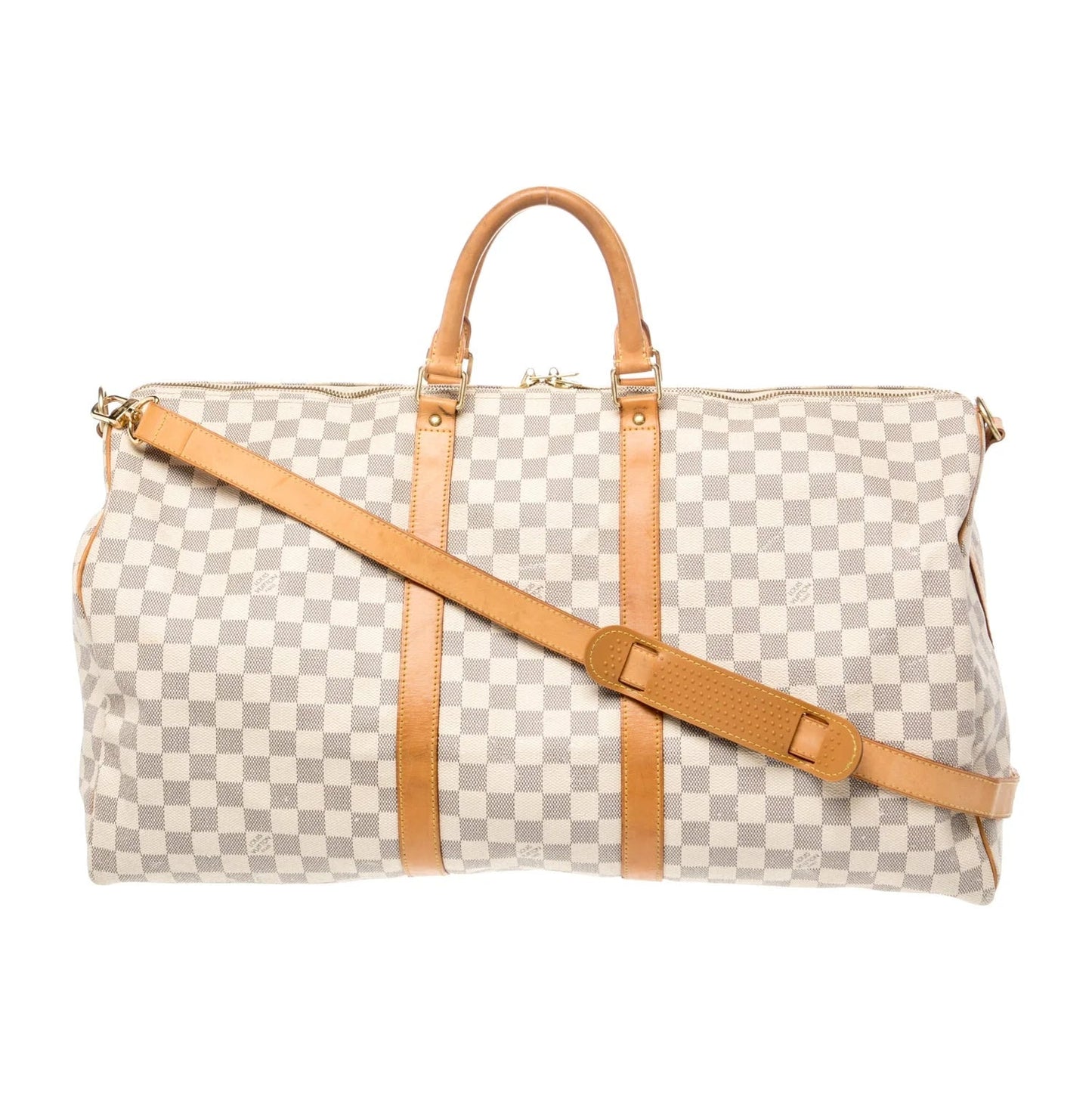 $2700 2007 Louis Vuitton Damier Azur Keepall Bandouliere 55