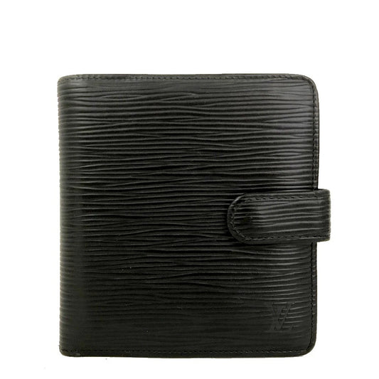Louis Vuitton Epi Leather Porte Billes Compact Wallet Black MI0979