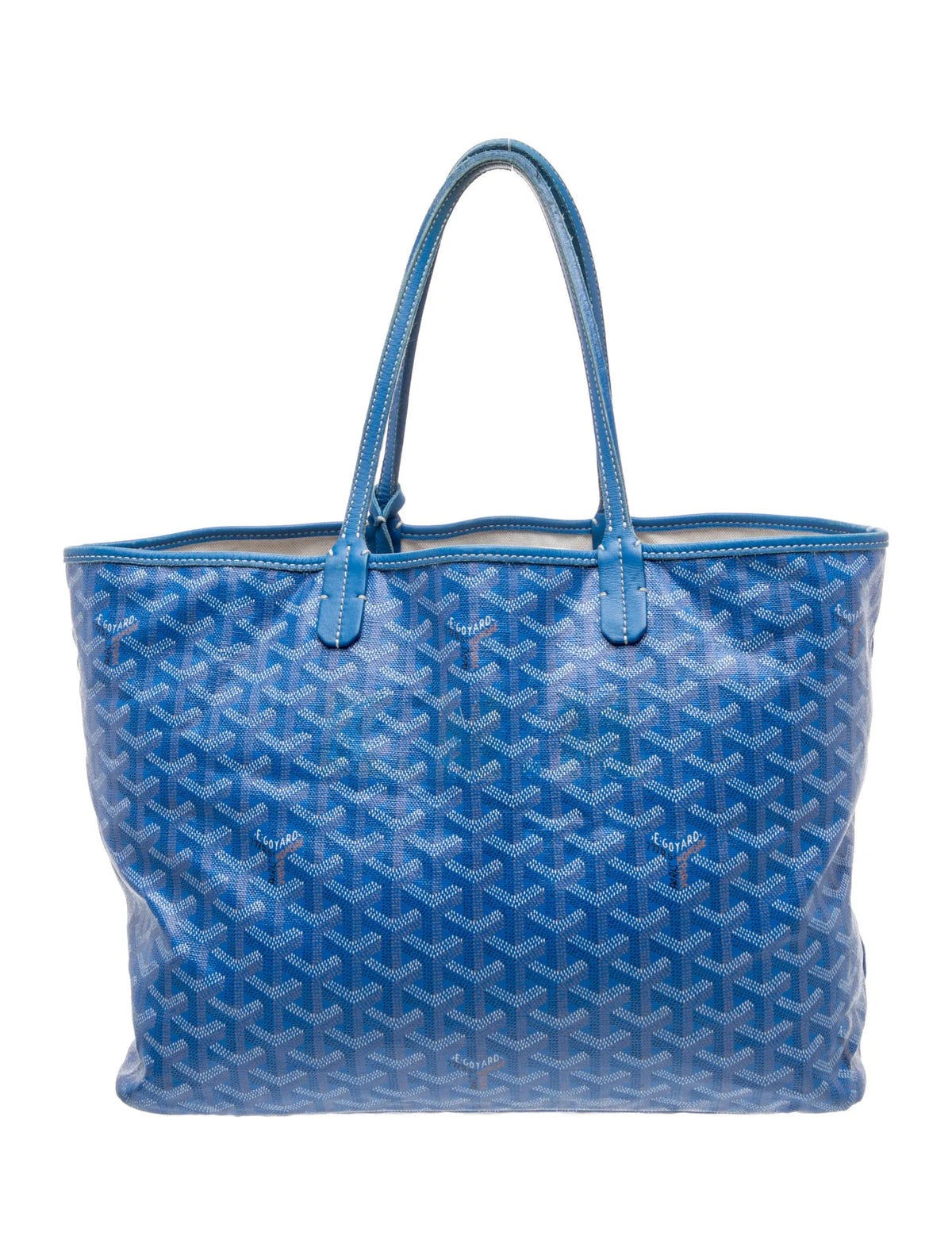 $1890 Goyard Goyardine Saint Louis PM Sky Blue 10021130
