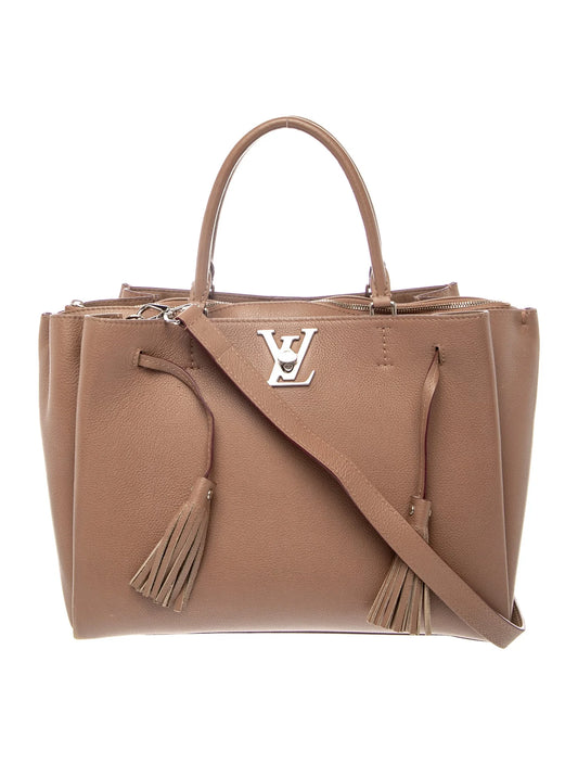 $3100 Louis Vuitton Calfskin Lockmeto Beige 10021133
