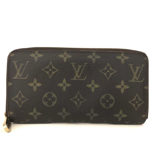 Louis Vuitton Monogram Zippy Zip Around Long Wallet Purse Brown CA3058