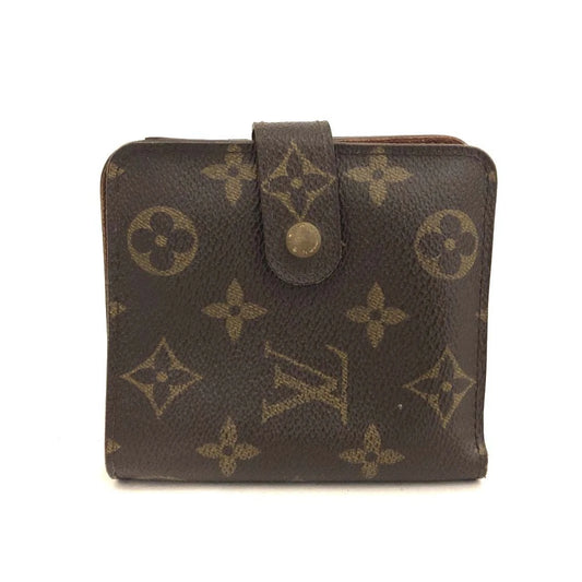 Louis Vuitton Monogram Compact Zip Bifold Wallet Brown MI0979