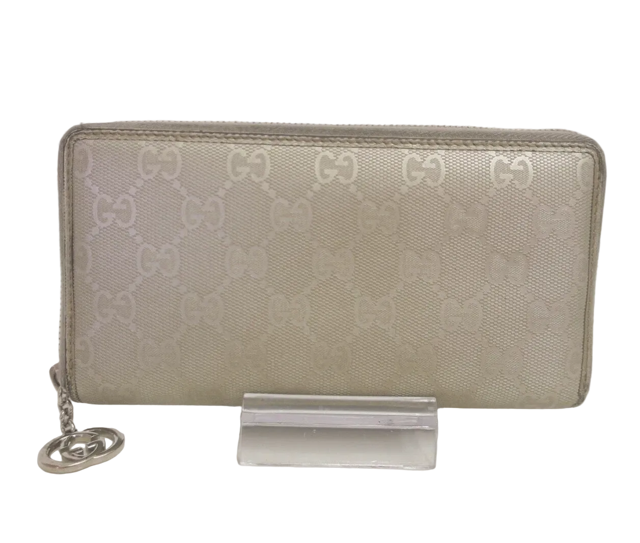 $660 Gucci GG Imprime Canvas Zip Around Wallet