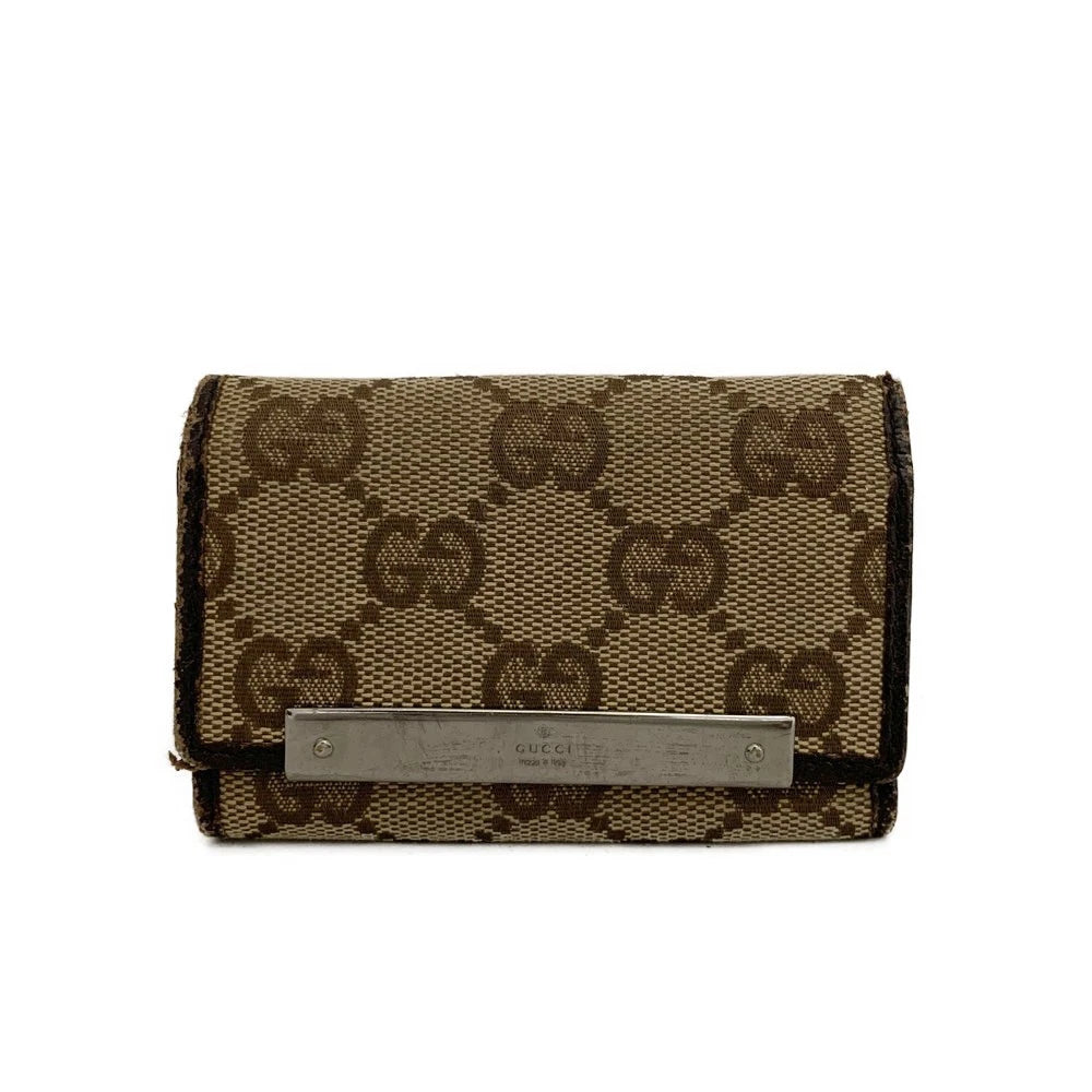 GUCCI GG Logo Canvas 6 Ring Key Case