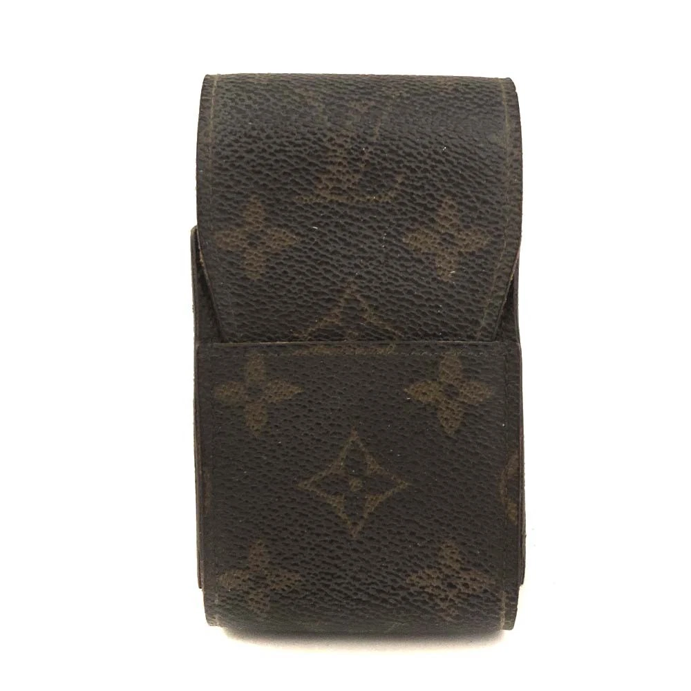 $310 1991 Louis Vuitton Monogram Cigarette Tobacco Case Brown MI0981