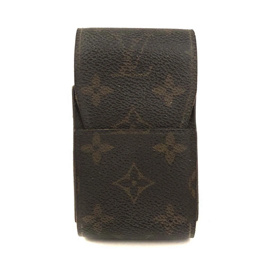 $310 1991 Louis Vuitton Monogram Cigarette Tobacco Case Brown MI0981