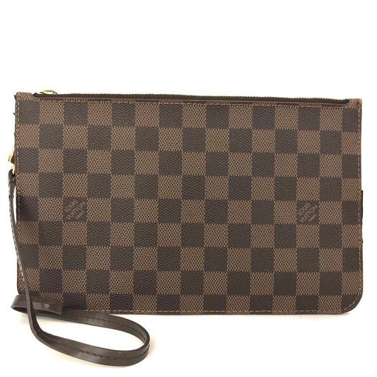 $588 2014 Louis Vuitton Damier Ebene Canvas Cosmetic Pouch Bag (Neverfull MM) (GI1124)