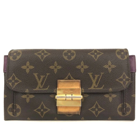 EGA Louis Vuitton Monogram Portefeiulle Elysee Long Bifold Wallet Brown/9CG0690