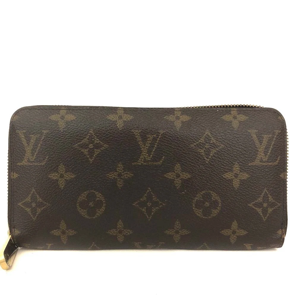 EGA Louis Vuitton Monogram Zippy Zip Around Long Wallet Purse Brown/3CH0320
