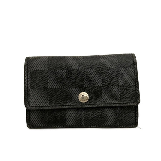 Louis Vuitton Damier Graphite Multicles 6 Ring Key Case Black CT4104