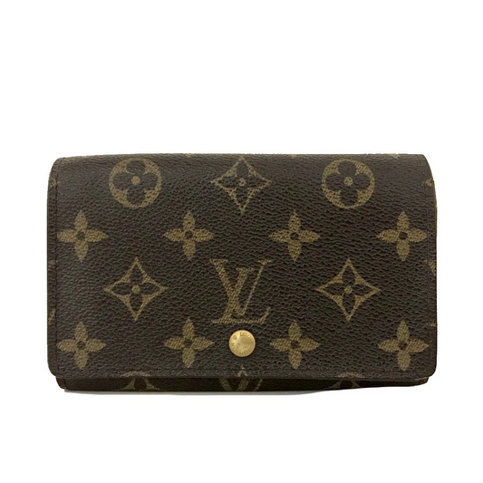 $560 2000 Louis Vuitton Monogram Porte Monnaie Billets Tresor Bifold Wallet CA0040