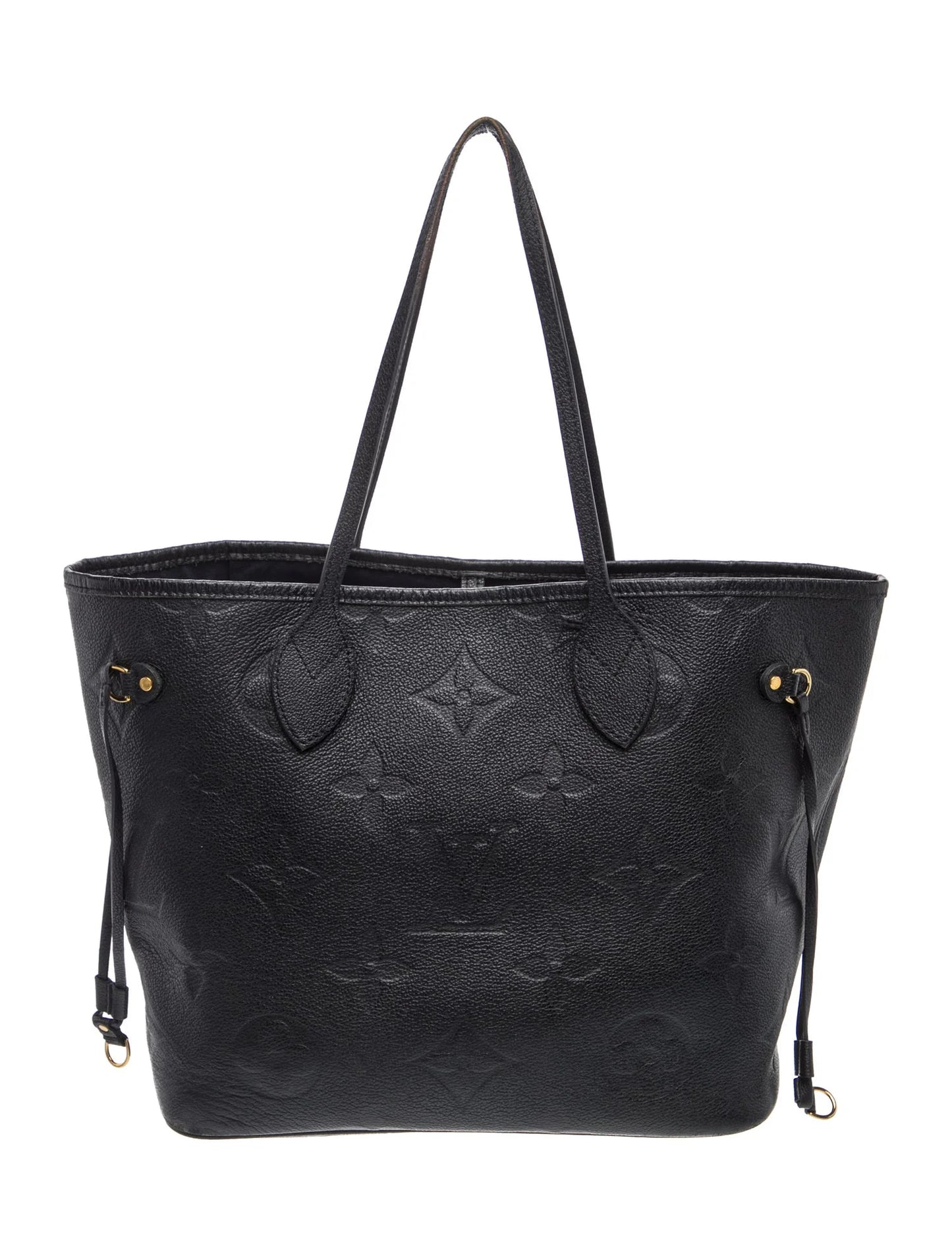 $2940 Louis Vuitton Empreinte Monogram Giant Neverfull MM Black W Pouch