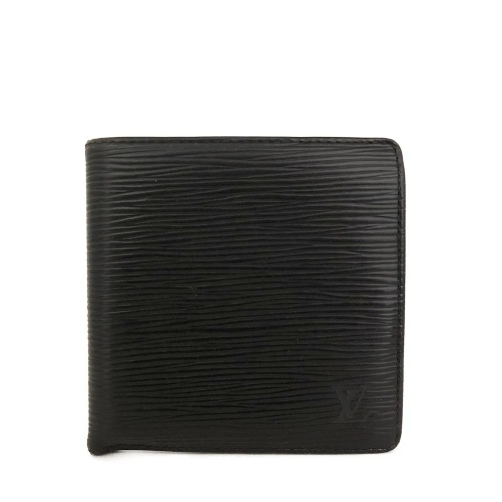 $515 Louis Vuitton Epi Portefeuille Marco Leather Bifold Wallet Black MI0925