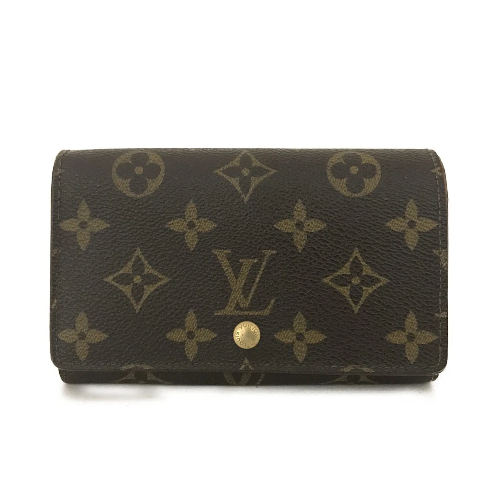 $560 Louis Vuitton Monogram Porte Monnaie Billets Tresor Bifold Wallet MI1913
