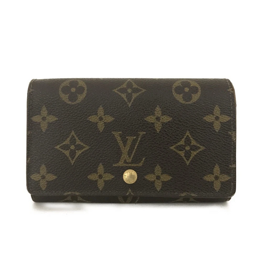 $560 Louis Vuitton Monogram Porte Monnaie Billets Tresor Bifold Wallet MI1913