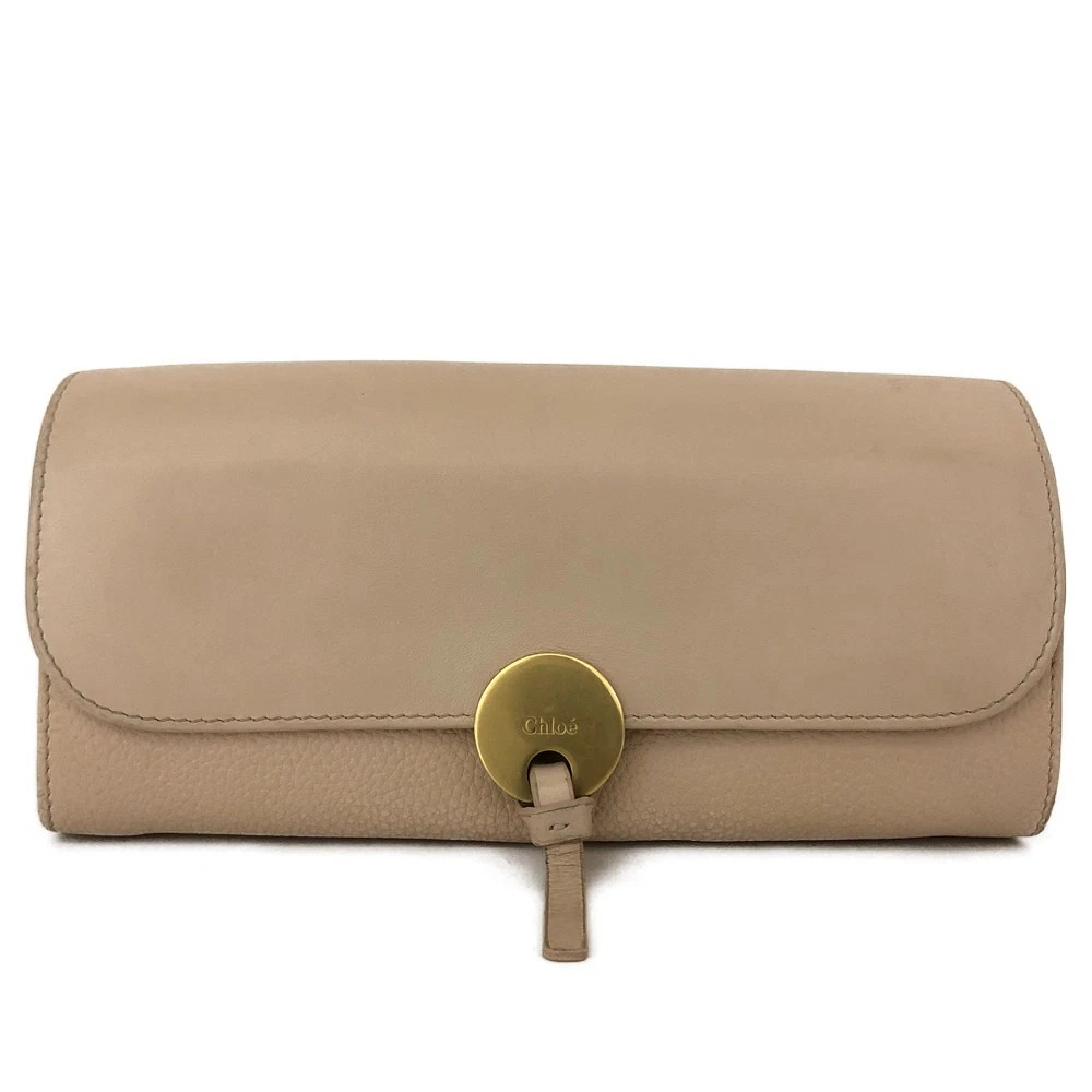 Chloe Indy Leather Long Bifold Wallet Purse Pink