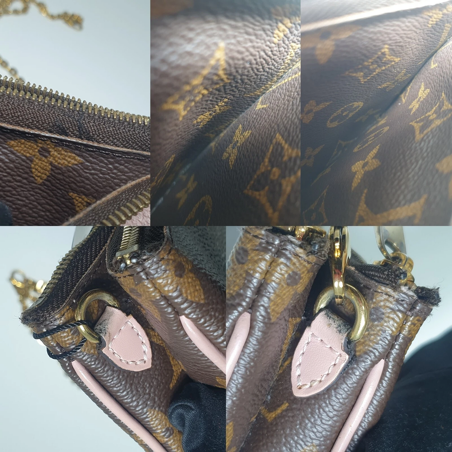 Louis Vuitton Pochette Double Zipper Flower Monogram GI0169