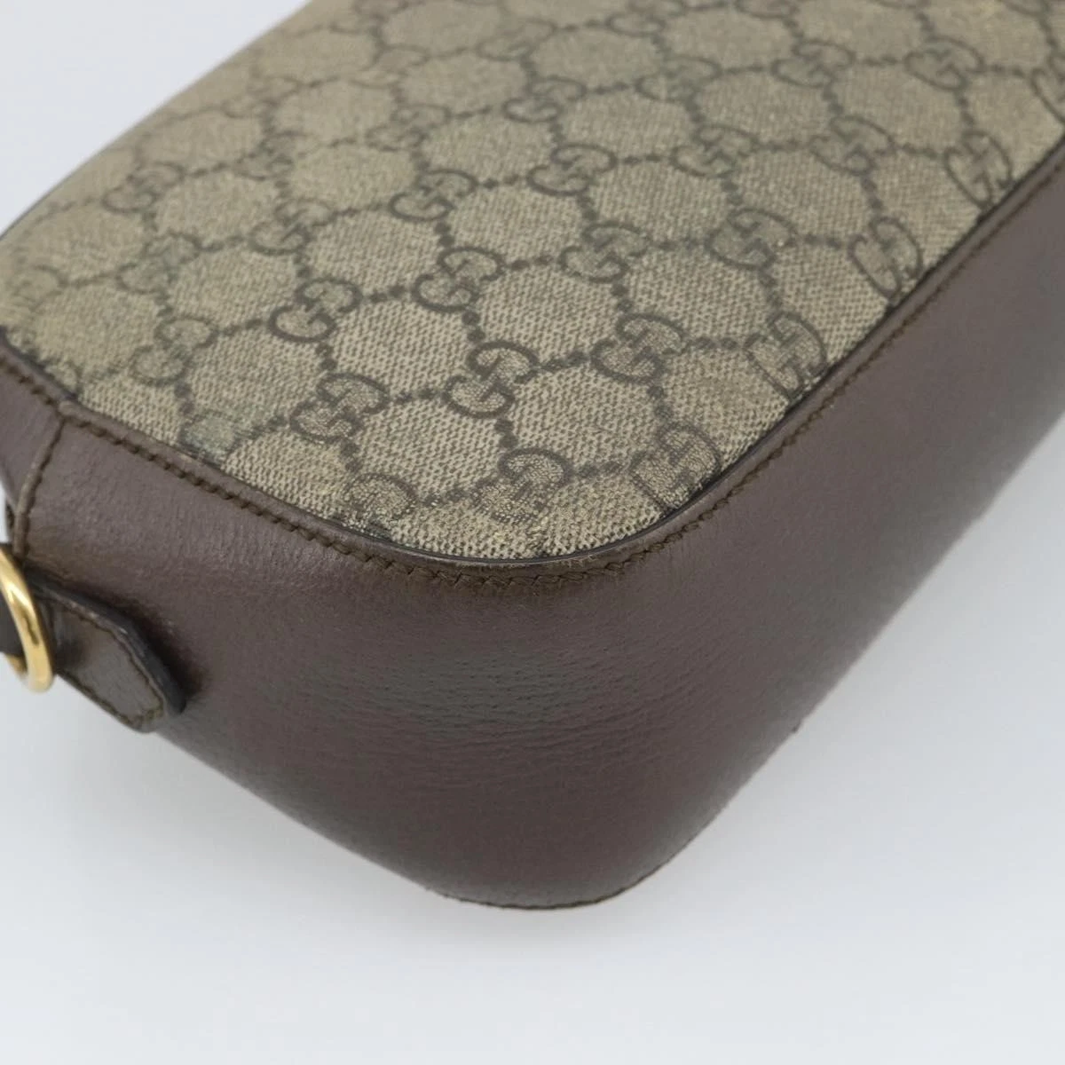 $1490 Gucci GG Supreme Monogram Web Neo Vintage Shoulder Bag Beige New Acero Crop