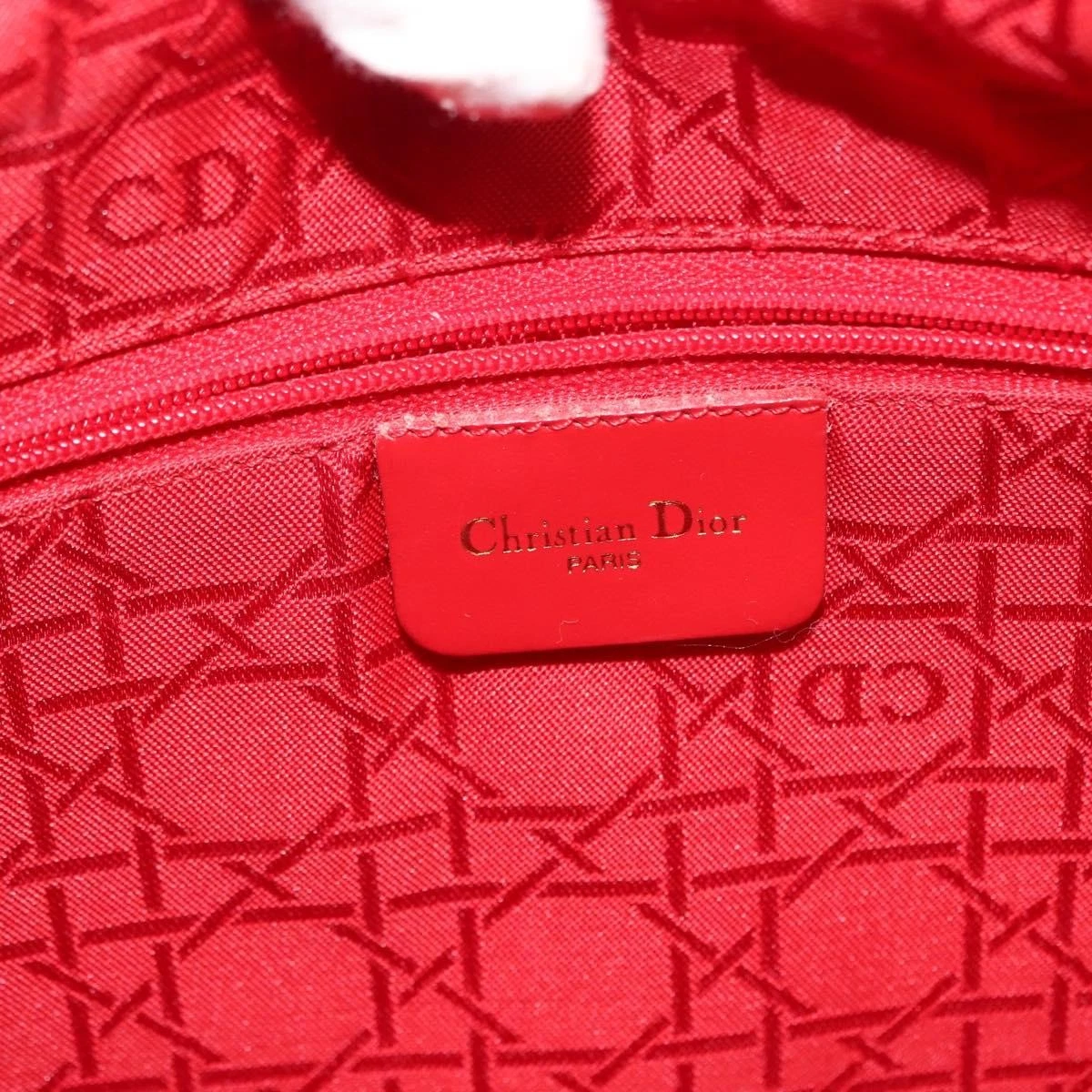 $4900 Christian Dior Nylon Cannage Large Lady Dior Black