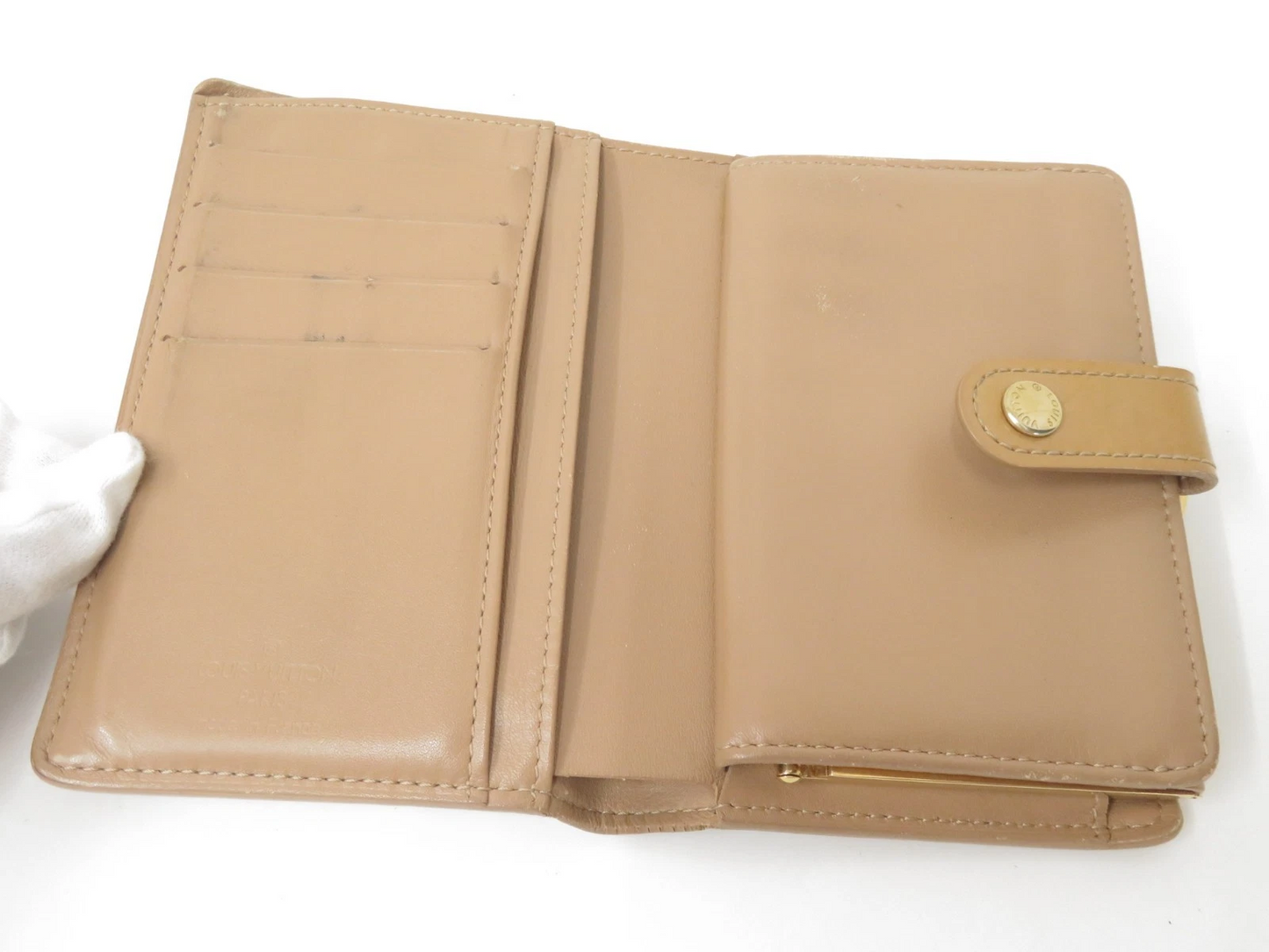 $650 2005 LOUIS VUITTON Monogram Vernis  Porte Monnaie Billets Viennois Wallet MI0025