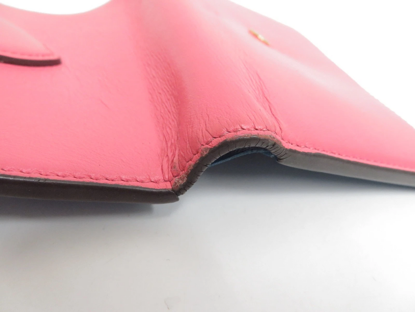 $965 2020 LOUIS VUITTON Smooth Calfskin LV Pont 9 Compact Wallet Pink FH2230
