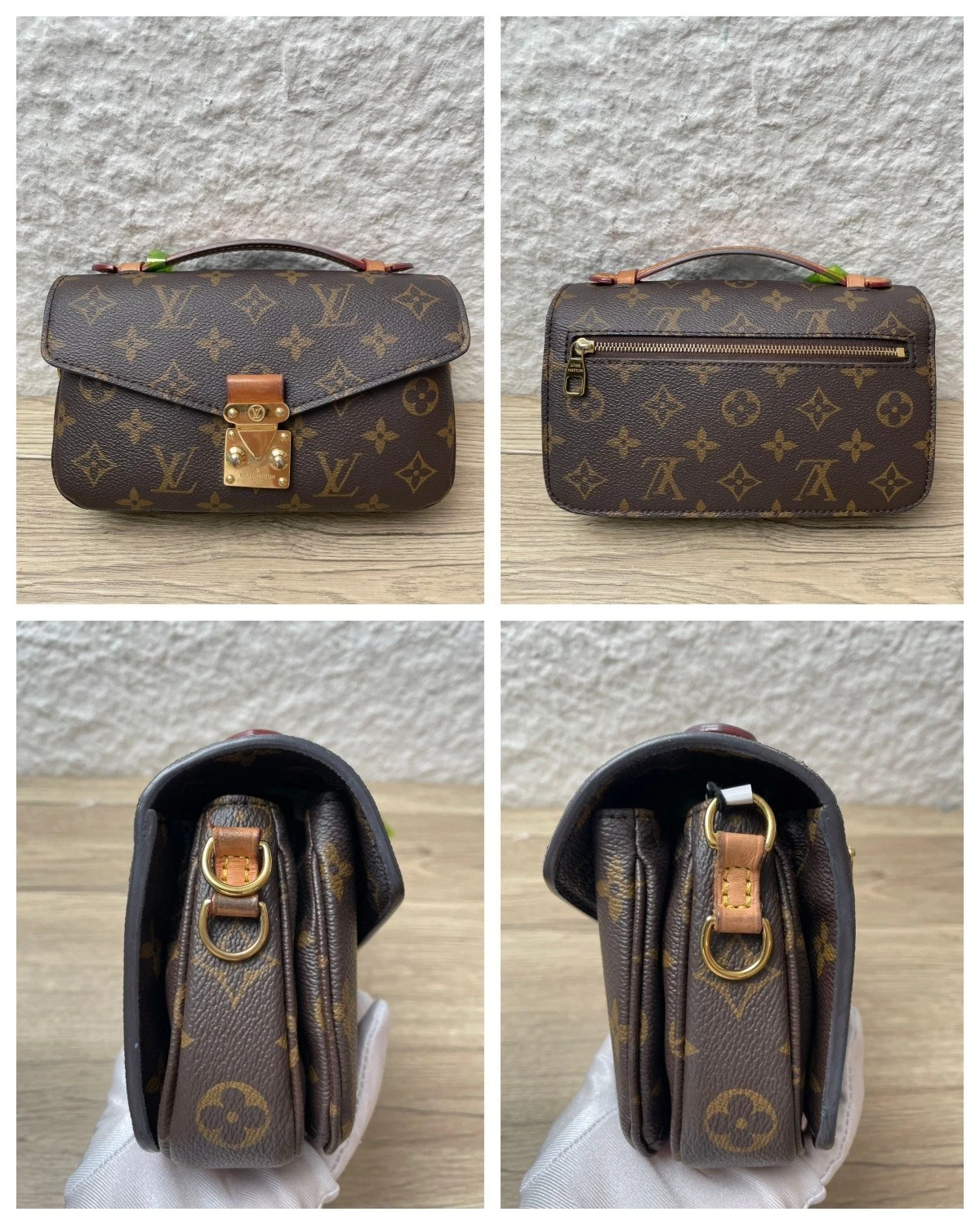 $3350 RFID Louis Vuitton Monogram Pochette Metis East West