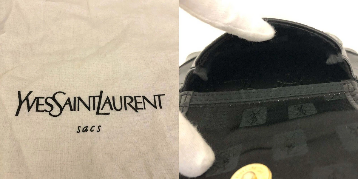 $2150 Yves Saint Laurent Cassandra Embossed Leather Backpack Black