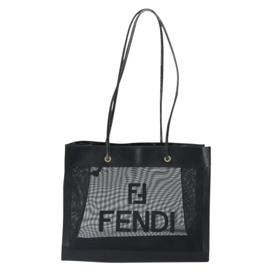 $1650 FENDI Zucca FF Tote Mesh Black Tote