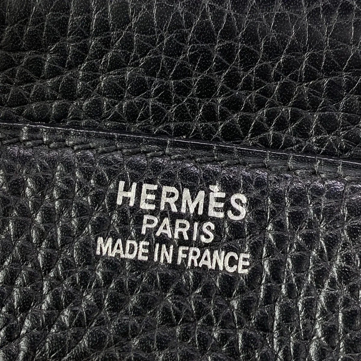 HERMES Birkin 35 Black Togo Square J Handbag