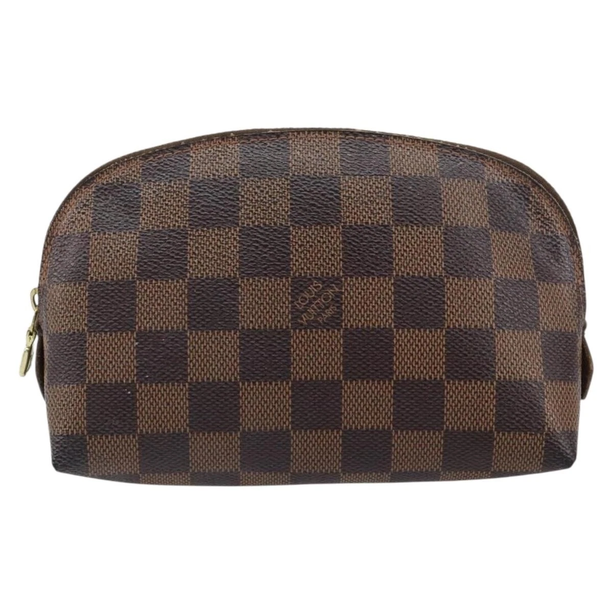 $600 2010 LOUIS VUITTON Damier Ebene Cosmetic Pouch CA4180