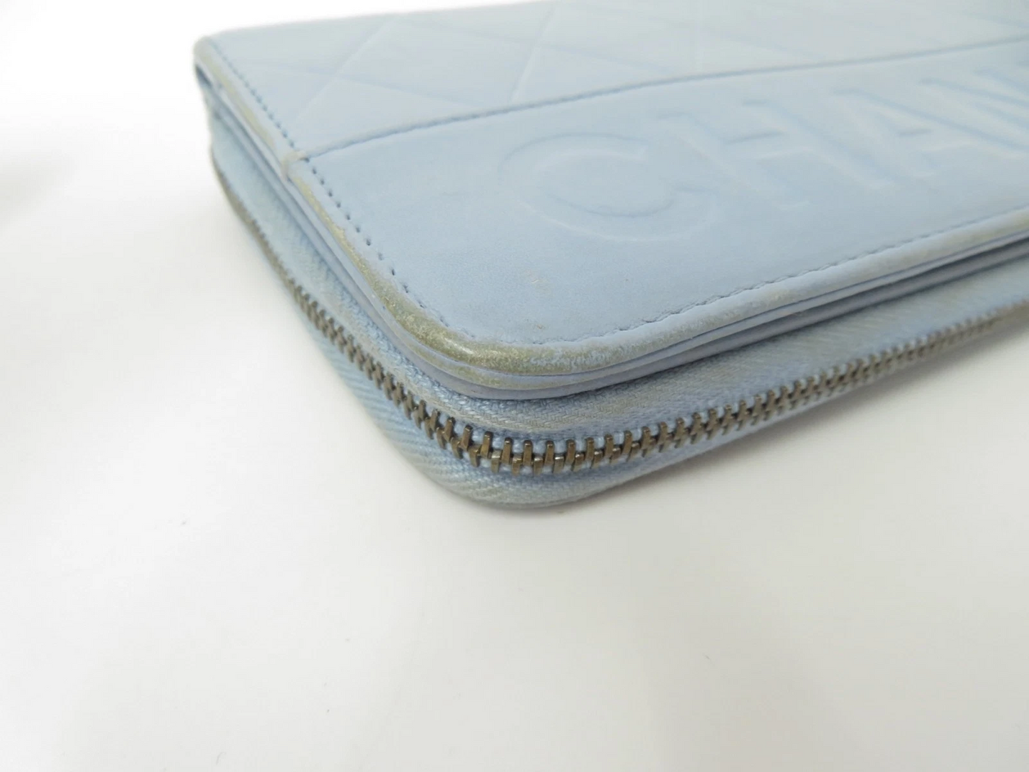 CHANEL CC Matelasse Lambskin Zip Around Zippy Long Wallet