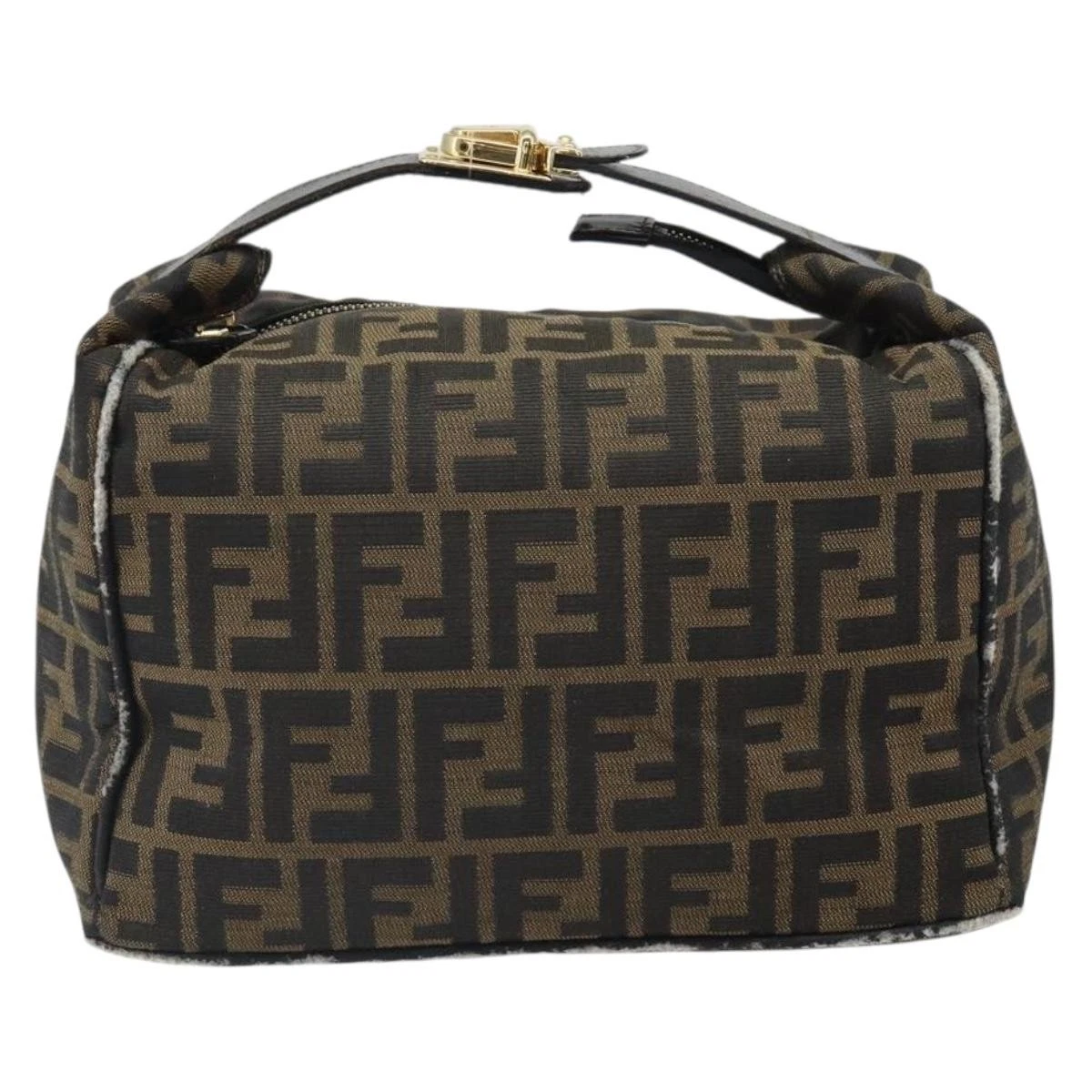 $980 2004 Fendi Zucca Canvas Vanity Hand Bag 2305-8BR465-019