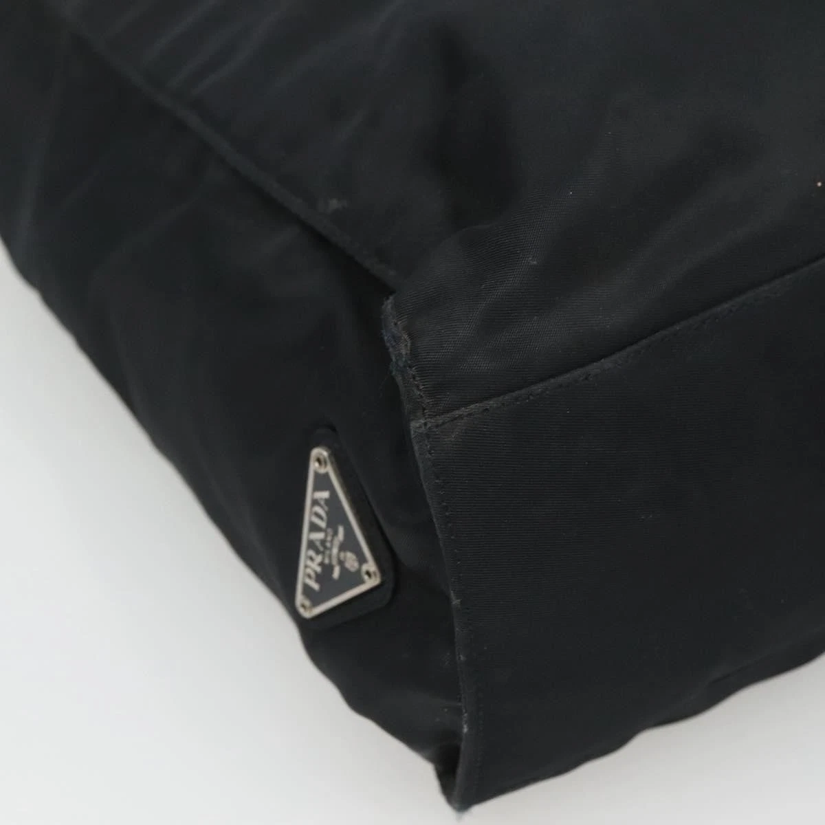 $1250 PRADA Nylon Tessuto Opaline Tote Black