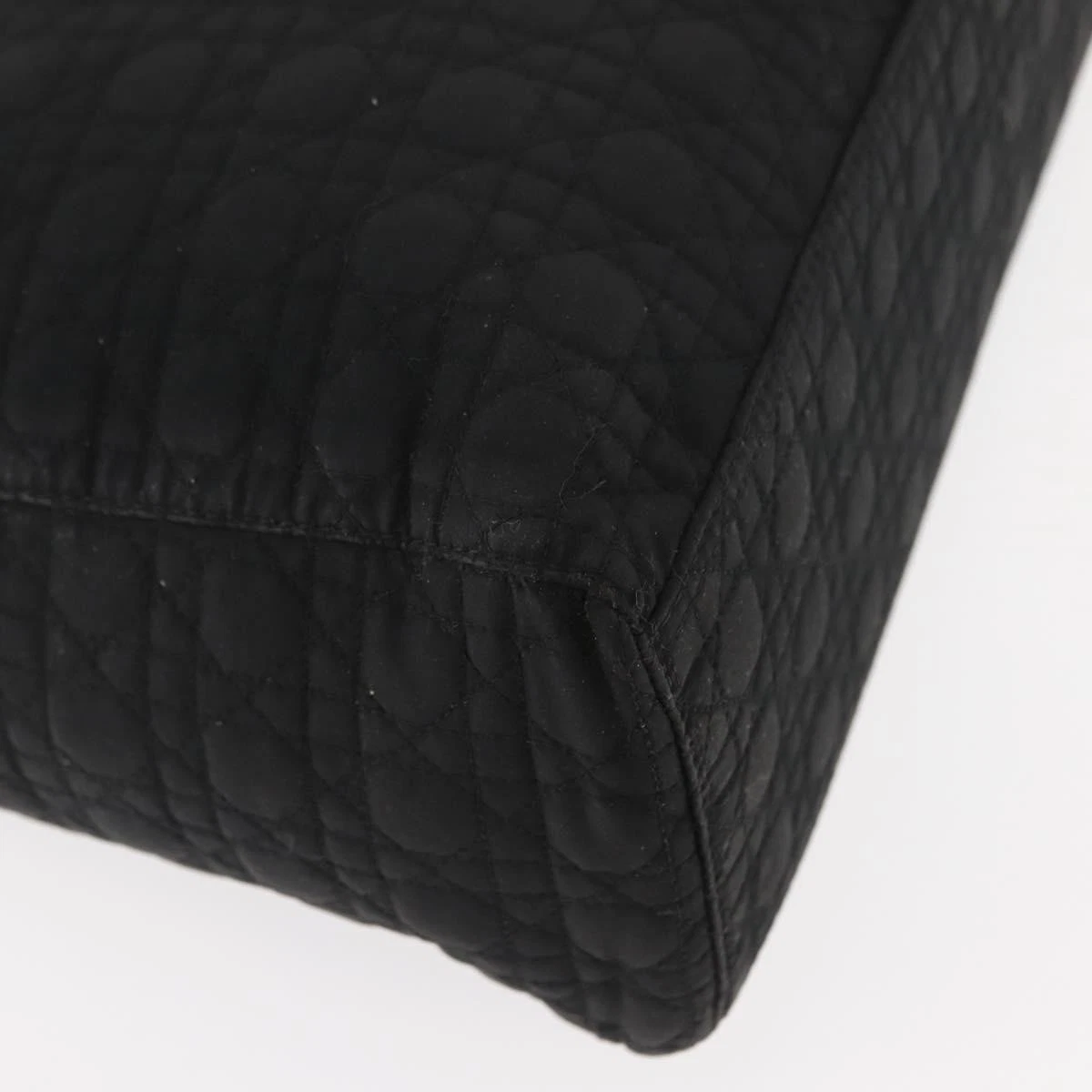 $4900 Christian Dior Nylon Cannage Large Lady Dior Black