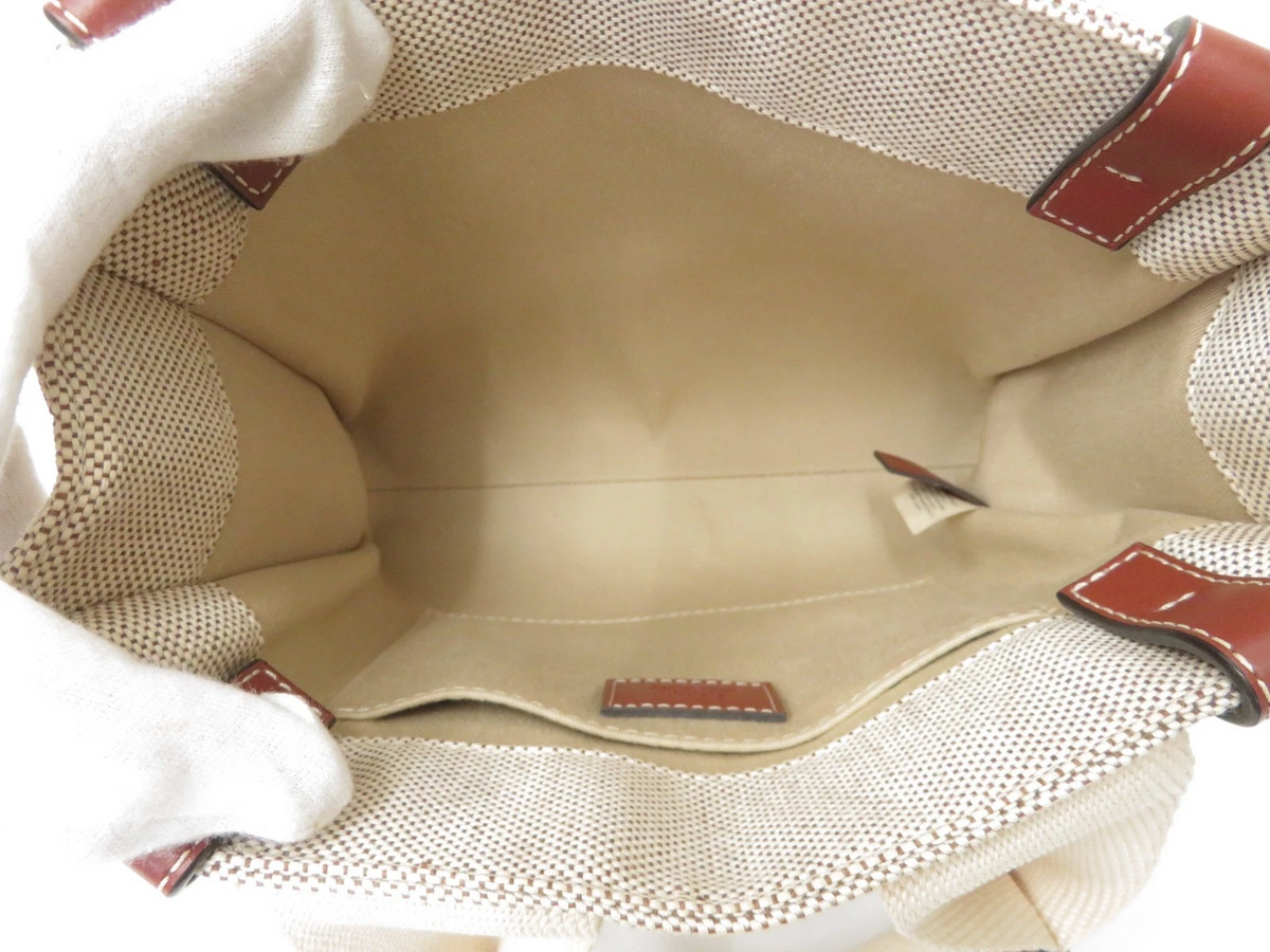 $990 2021 Chloe Woody Canvas Small Tote Bag C04T4P