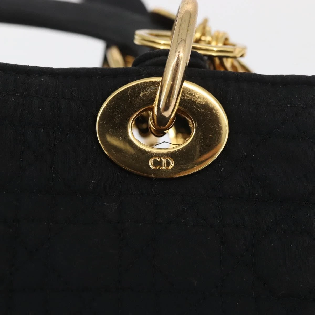 $5100 Dior Nylon Cannage Medium Lady Dior Black