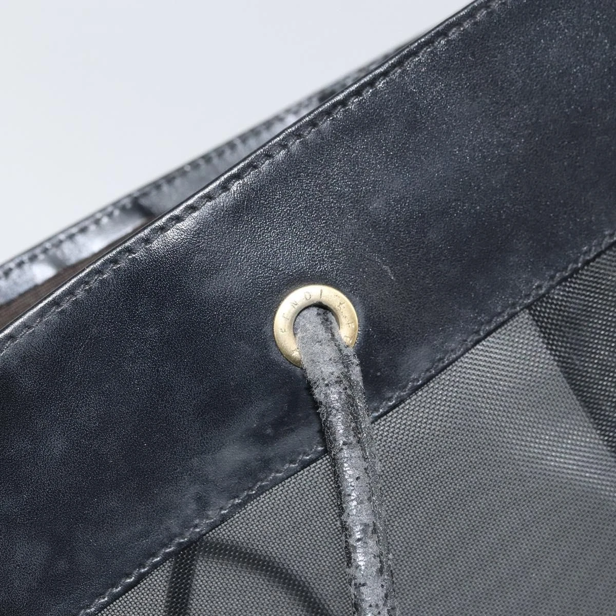 $1650 FENDI Zucca FF Tote Mesh Black Tote