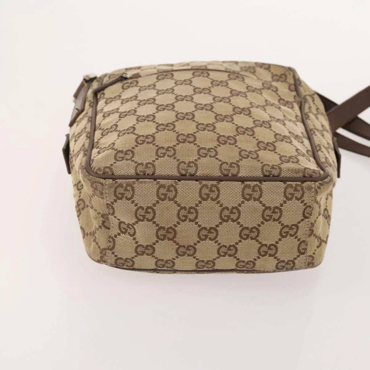 $1280 GUCCI GG Canvas Flight Messenger Bag