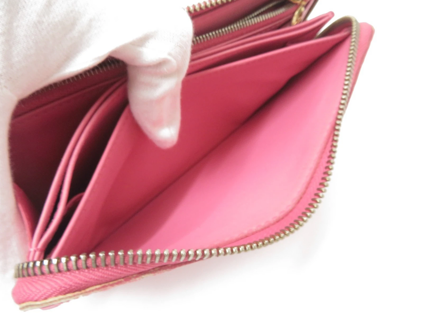 $970 Louis Vuitton Vernis Zippy Wallet Rose Litchi