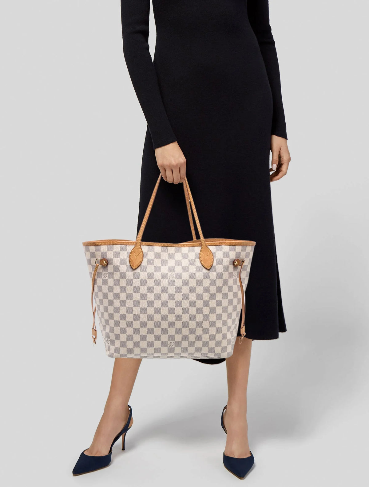 $2240 Louis Vuitton Damier Azur Neverfull MM