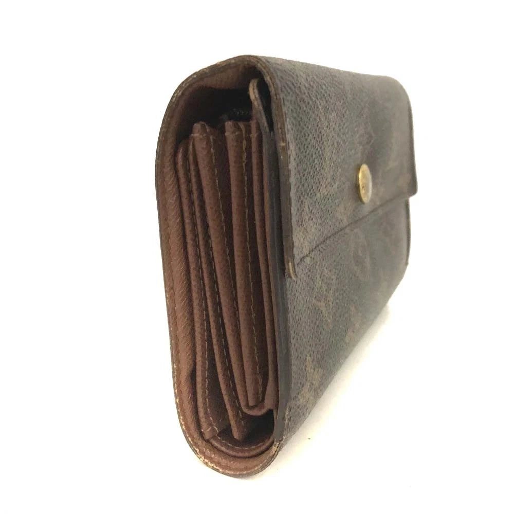 Louis Vuitton Monogram Portefeiulle Alexandra Trifold Wallet Brown CA1100