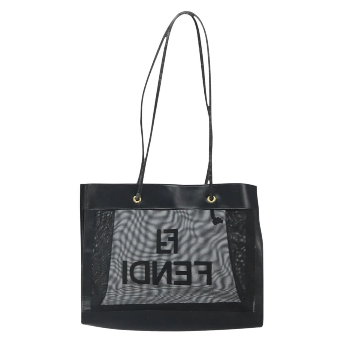 $1650 FENDI Zucca FF Tote Mesh Black Tote