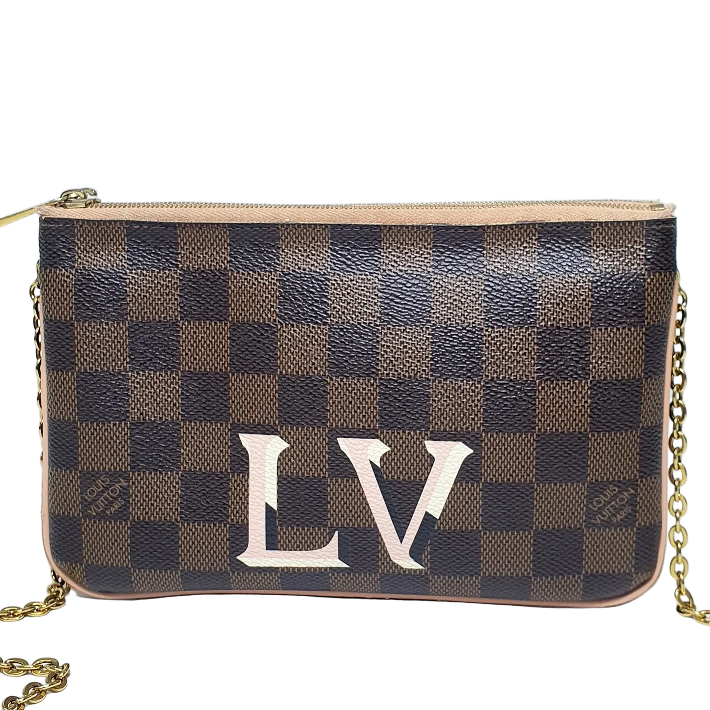 Louis Vuitton Double Zip Pochette Damier Ebene MI0220