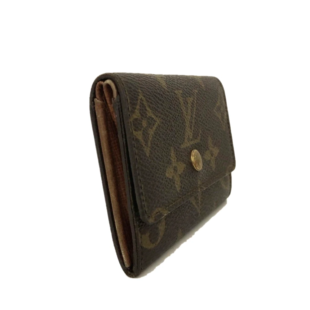 $395 1992 Louis Vuitton Monogram Porte-Monnaie Plat Coin Purse RA1912
