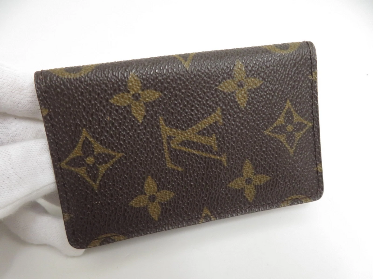 $390 2004 Louis Vuitton Monogram Pochette Cartes Visite RA0044