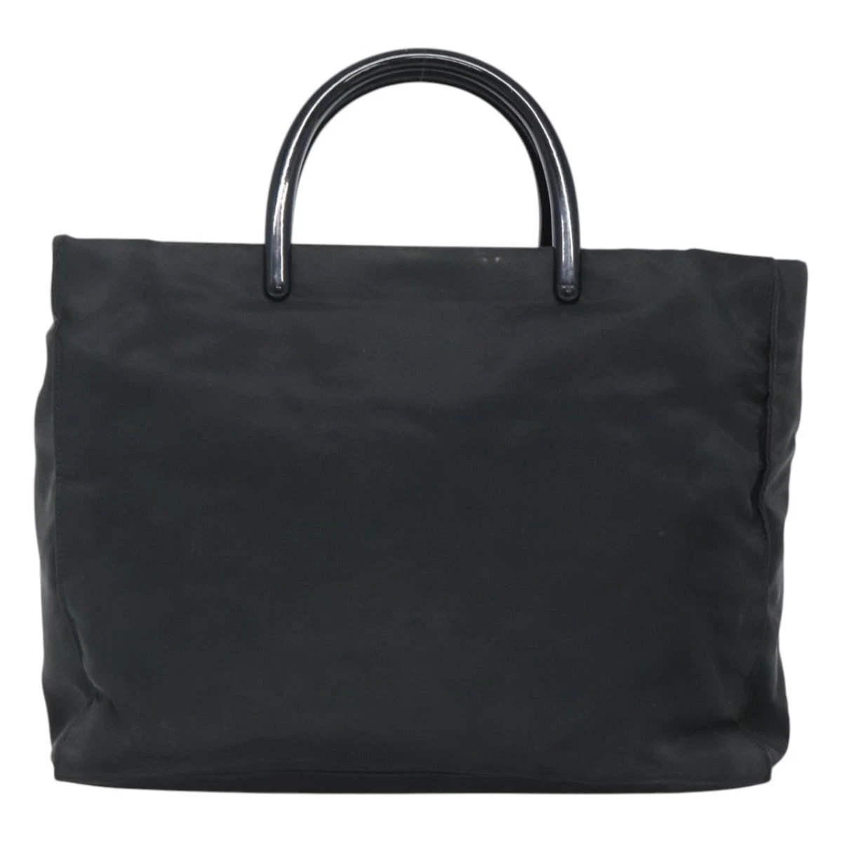 $1250 PRADA Nylon Tessuto Opaline Tote Black