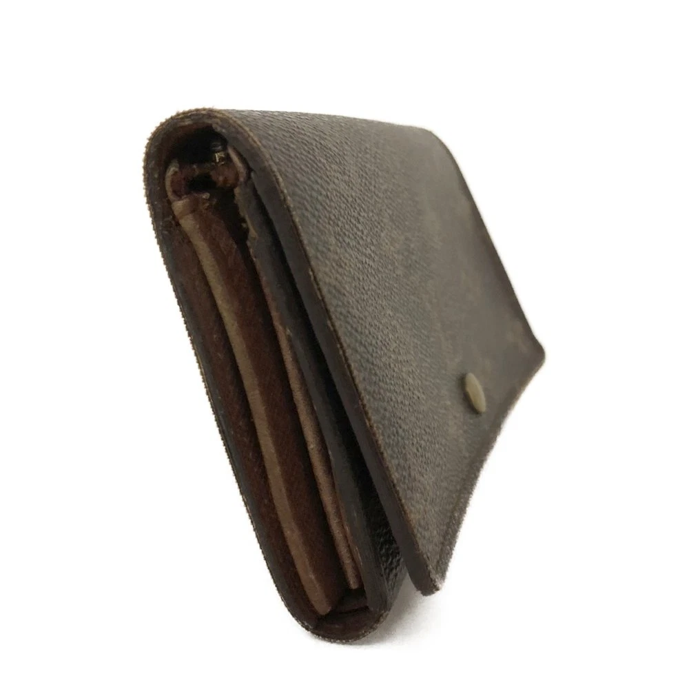 $560 1989 Louis Vuitton Monogram Porte-Monnaie Tresor Wallet  8907RA
