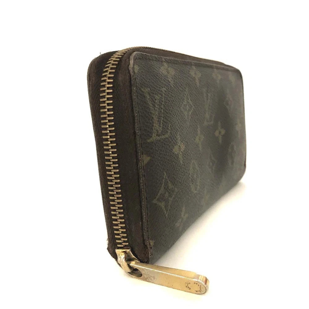 Louis Vuitton Monogram Zippy Zip Around Long Wallet Purse Brown CA3058