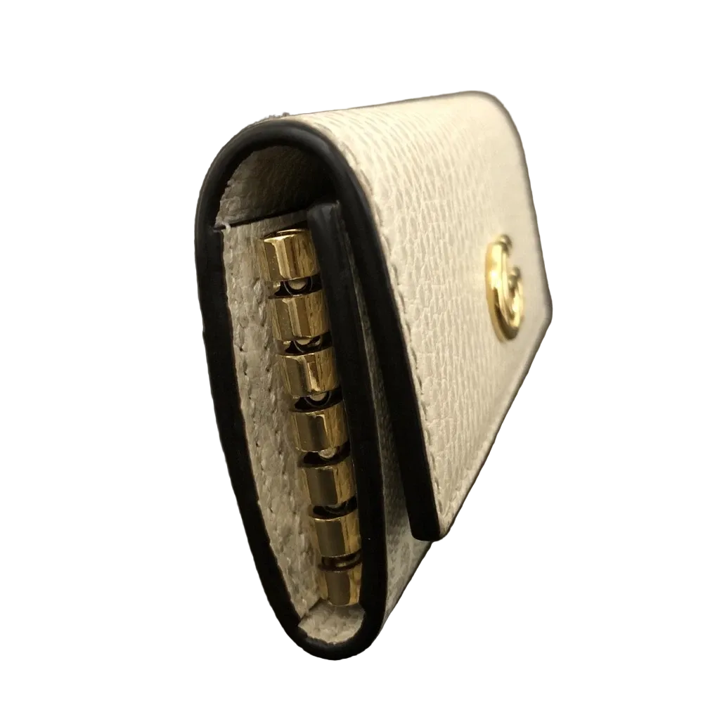 GUCCI GG Marmont GG Supreme PVC 6 Rings Key Case White