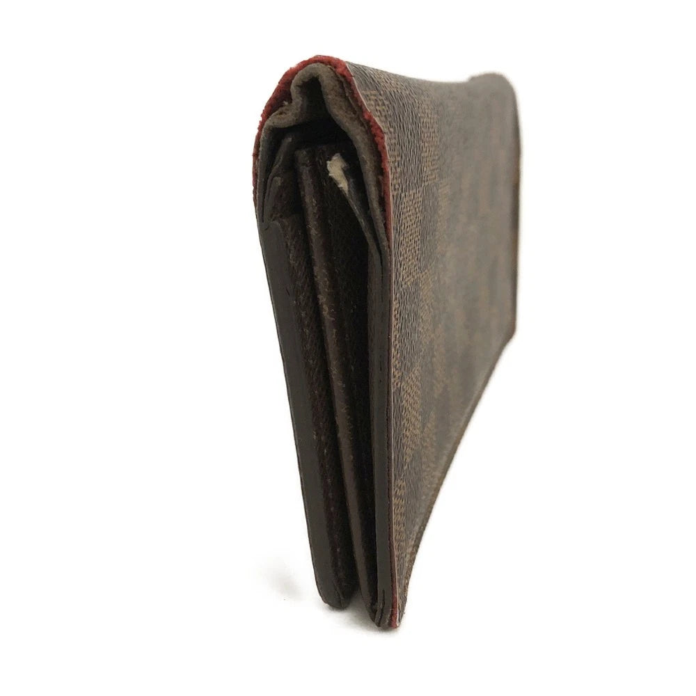 EGA Louis Vuitton Damier Porte feiulle Brazza Long Wallet Purse Brown/3CA1367 TS2151